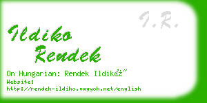 ildiko rendek business card